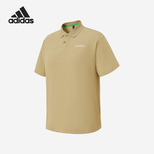 POLO衫 Adidas 男女翻领简约宽松短袖 夏季 JI6025 阿迪达斯正品