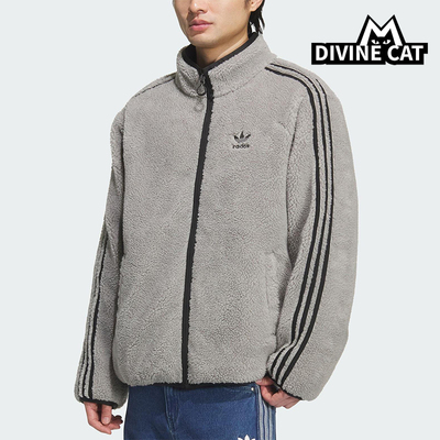 Adidas/阿迪达斯正品三叶草男士拉链双面保暖宽松羽绒服KS6072