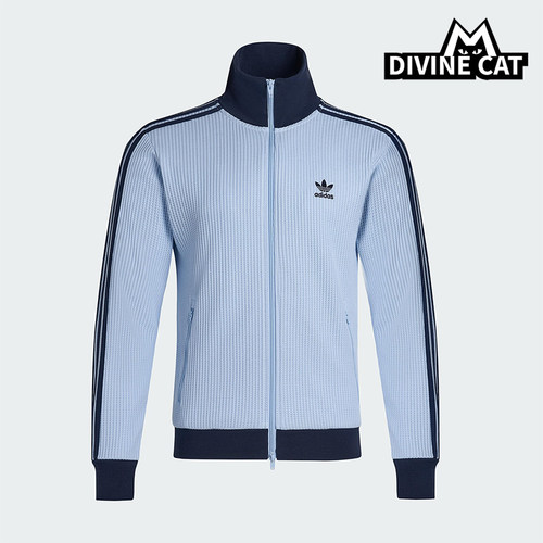 Adidas/阿迪达斯正品三叶草男女立领经典复古华夫格外套KY1086