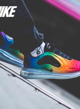 Nike/耐克正品 Air Max 720 Be True 彩虹 男女跑步鞋CJ5472-900