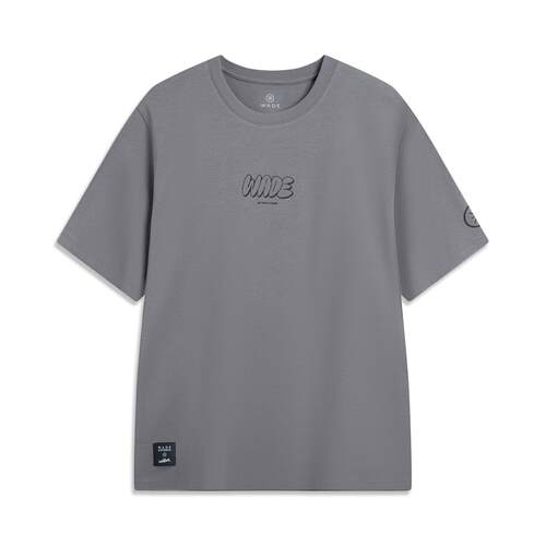 李宁正品韦德 x Jay Flow联名系列男子简约圆领短袖文化衫AHSVA09