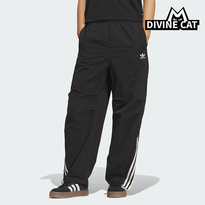 Adidas/阿迪达斯正品三叶草女士运动多口袋梭织宽松弯刀裤KS3324