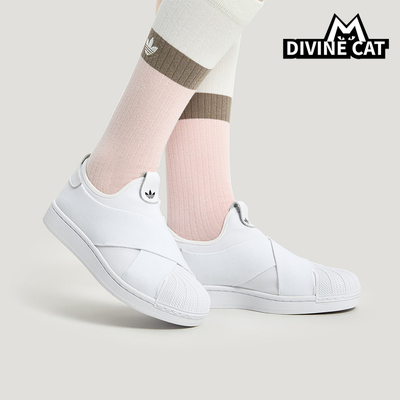 Adidas/阿迪达斯正品三叶草男女透气经典一脚蹬运动休闲鞋KH8209