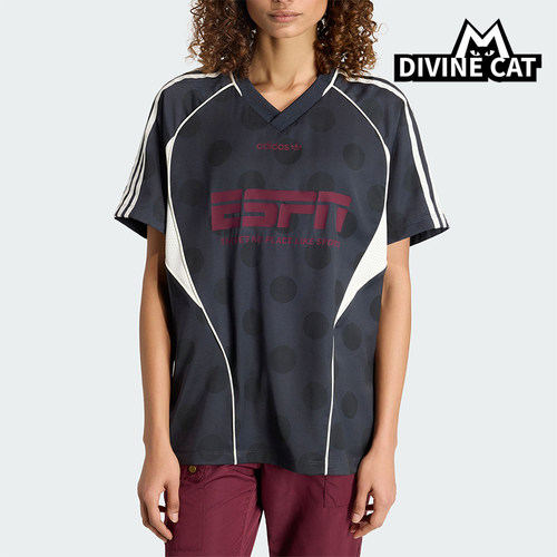 Adidas/阿迪达斯正品三叶草女士透气街头风波点运动短袖T恤KV1189