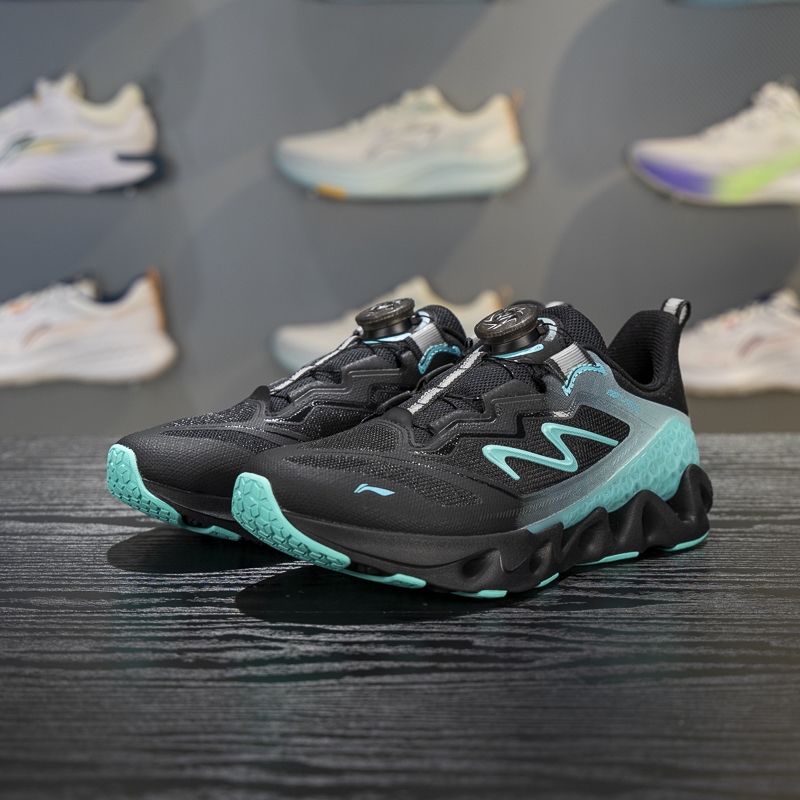 李宁正品2025新款追光2男大童反光运动减震透气跑步鞋YKFV088-3