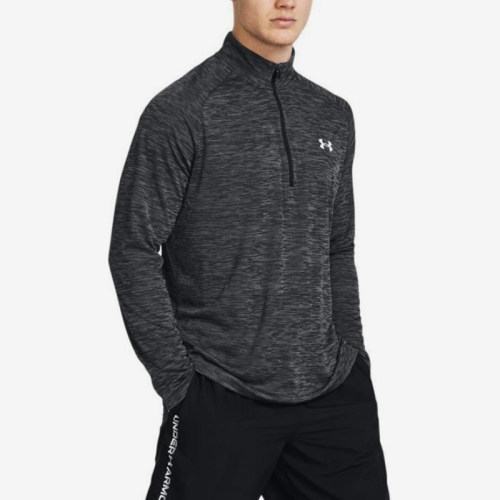 UA/安德玛正品Tech Textured 1/2 Zip男士经典长袖T恤1382797-001