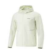 Lining 男子跑步系列印花连帽加绒运动外套AFDT623 李宁正品 冬季