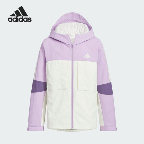 Adidas/阿迪达斯正品WOVEN JACKET儿童连帽梭织外套KS0648