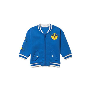 生活系列儿童笑脸拉链针织休闲外套YWDQ219 时尚 Lining 李宁正品