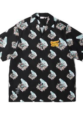 李宁正品x Phil Hackett艺术家限定系列男子宽松短袖衬衫ASHV033