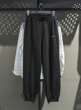 李宁正品2025新款健身系列女子宽松系带运动束脚长裤AKLV182-1