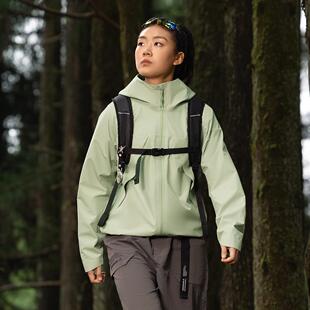 李宁正品CF溯万龙甲女子反光防风透湿宽松运动单层冲锋衣AEMV008