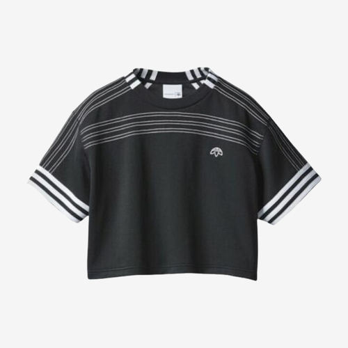 Adidas阿迪达斯正品alexander wang联名女条纹短袖T恤BR9215