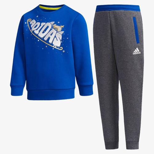 Adidas/阿迪达斯正品当季新款小童休闲长袖两件女童套装 DW5938