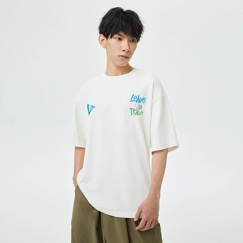 Lining/李宁正品春季新款男子时尚潮流运动休闲短袖T恤AHST137