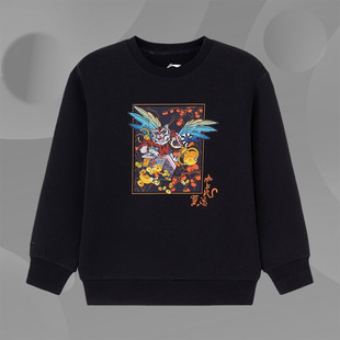 新款 卫衣春季 大童套头圆领运动卫衣YWDS065 李宁正品 Lining