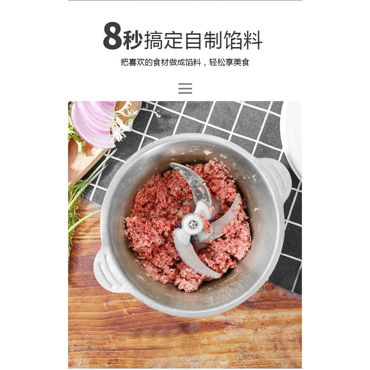 t绞蒜器搅商用蒜泥器电动k大蒜切蒜蒜器家用打kt7号仓1蓉机蒜捣碎