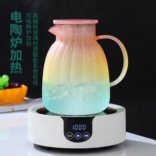茶壶泡大 虹冷水壶A00壶家用耐热高硼硅玻璃壶现彩代客厅凉水套装