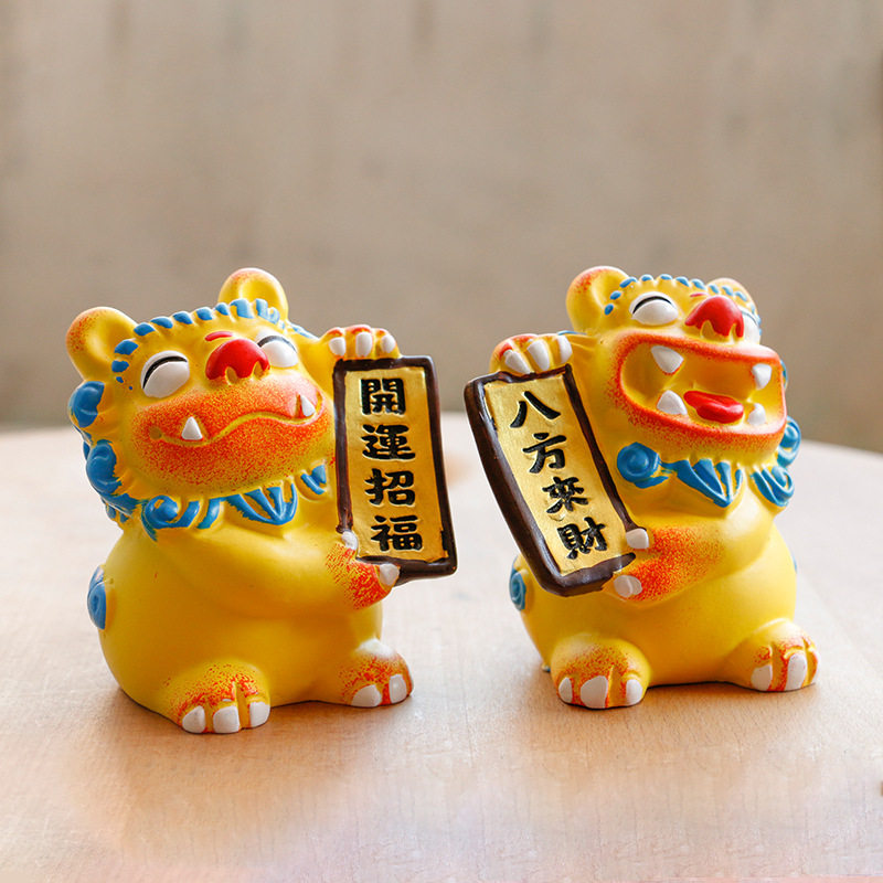 【大号】狮三百|横幅 文创集市树脂狮子摆件旅游纪念文创集市毕业