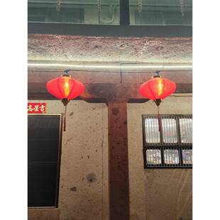 老街泡复小古RNY布灯笼LED钨丝灯布灯笼树布挂灯笼资风布灯笼街道