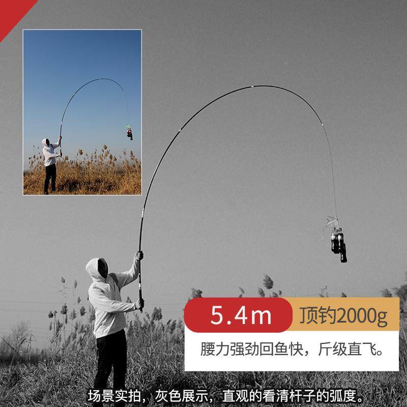 湖库GIX黑台坑鱼竿手杆轻 超超28偏19调5H钓竿水库大物杆硬鱼竿8.