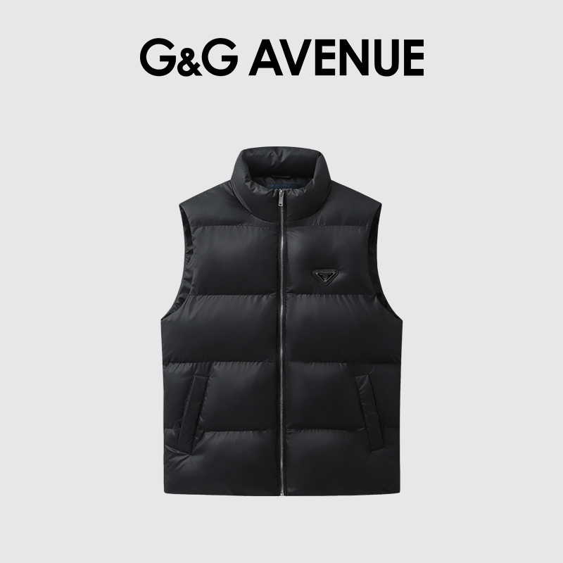 G&GAVENUE 轻奢潮牌冬季新款休闲马甲男轻薄无袖坎肩保暖背心外套
