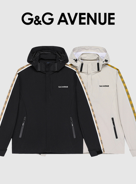 G&G AVENUE 冲锋衣外套男女同款风衣户外潮牌2024年新款情侣夹克
