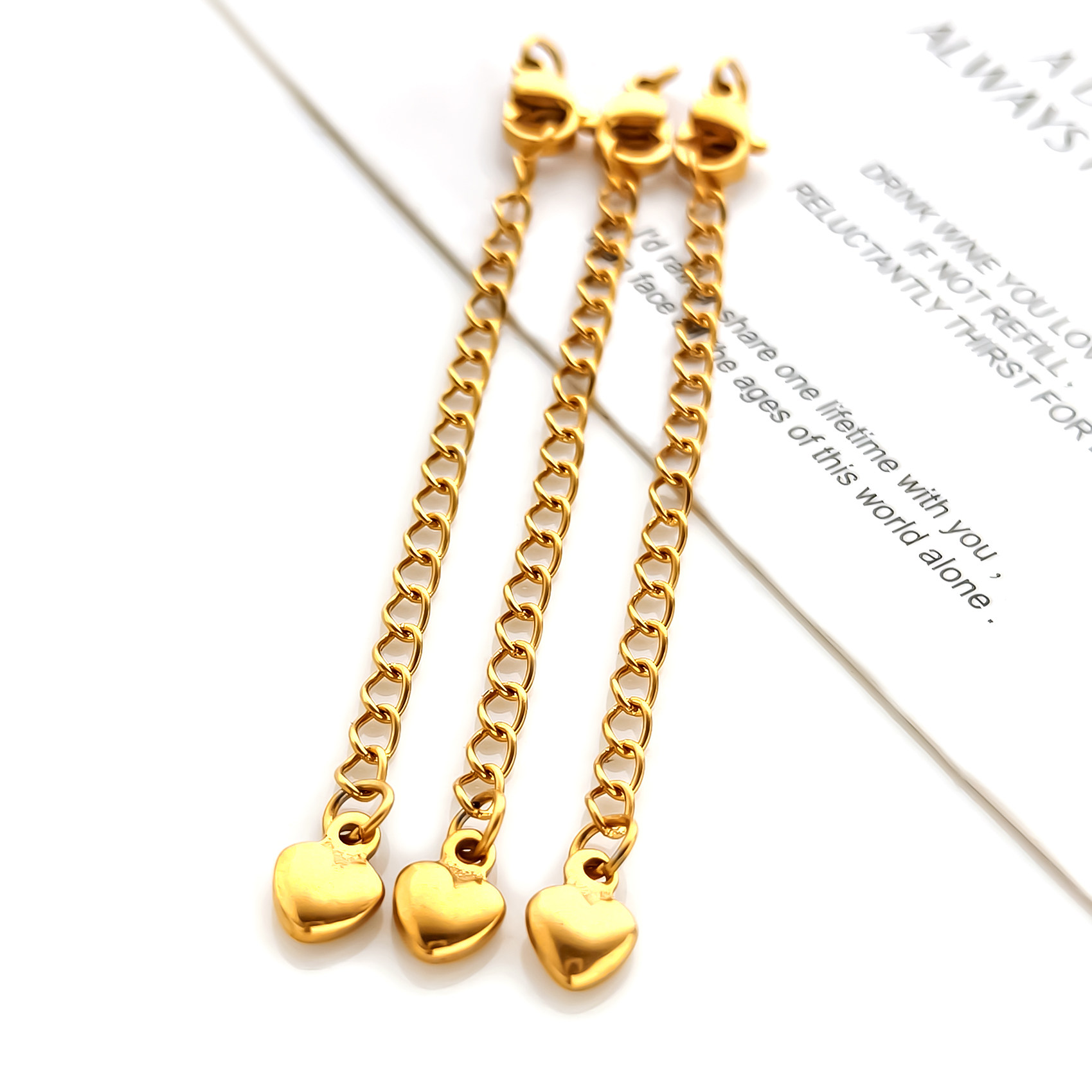 304不锈钢立体愛心延长链尾链diy手链项链延长链饰品配件炉内真空,饰品/流行首饰/时尚饰品新,其他DIY饰品配件,淘宝优惠券,粉丝福利购,淘宝优惠卷