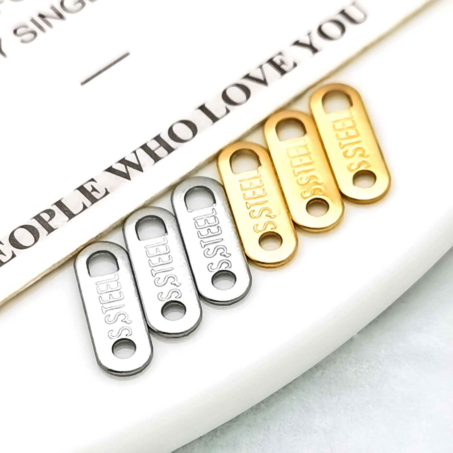 304不锈钢4*11mm条形尾链