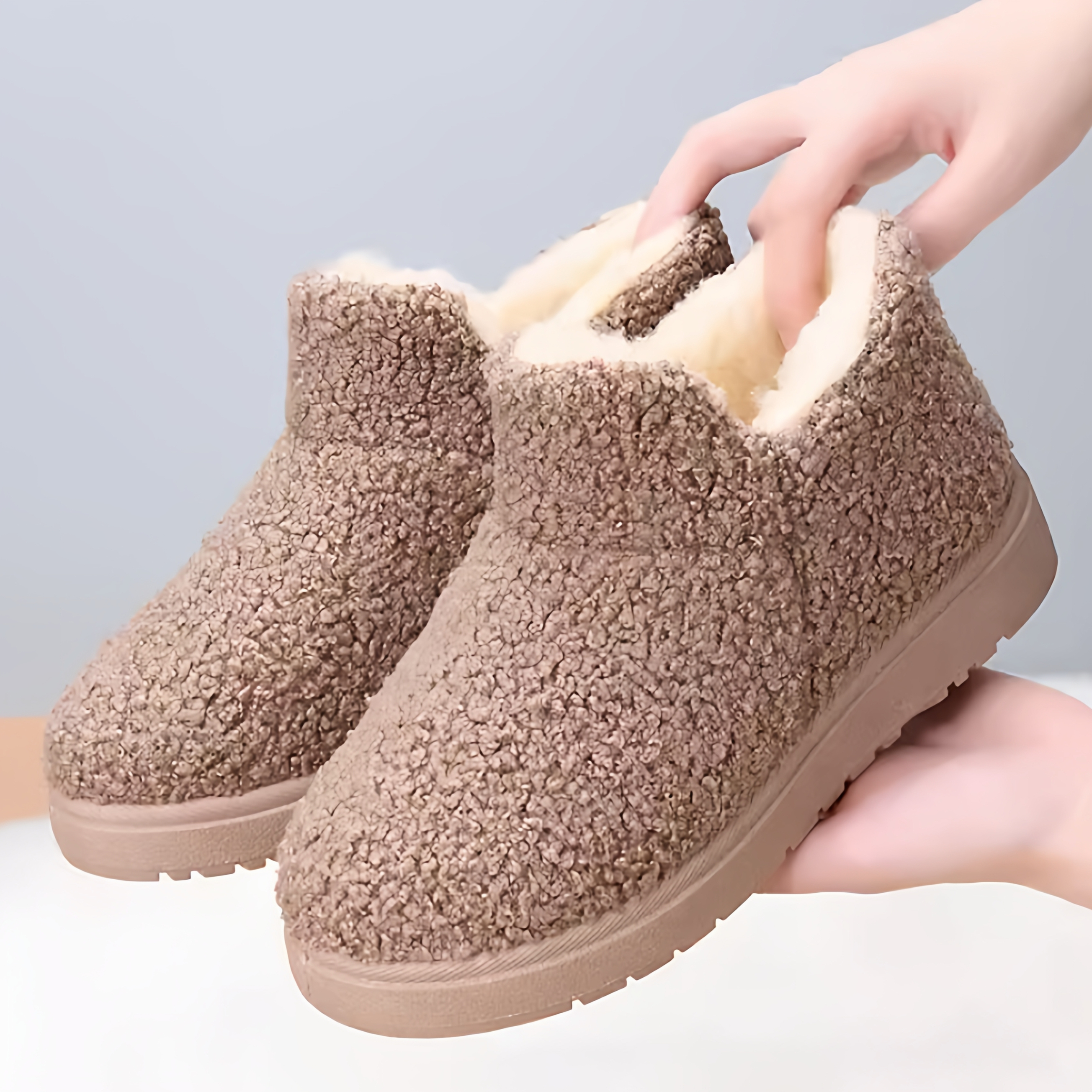 2024冬季新款老北京棉鞋女居家保暖防滑棉拖鞋加绒加厚妈妈雪地靴