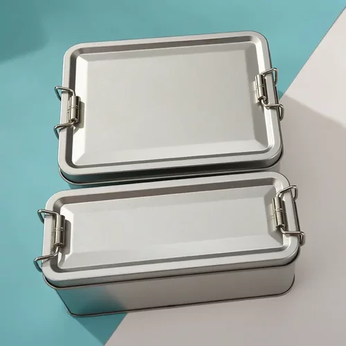 野餐铁盒子密封防漏保鲜盒长方形