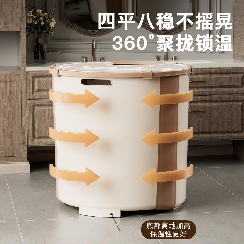 家用免安装浴桶成人浴缸大号洗澡盆儿童洗澡桶可折叠多功能泡澡桶