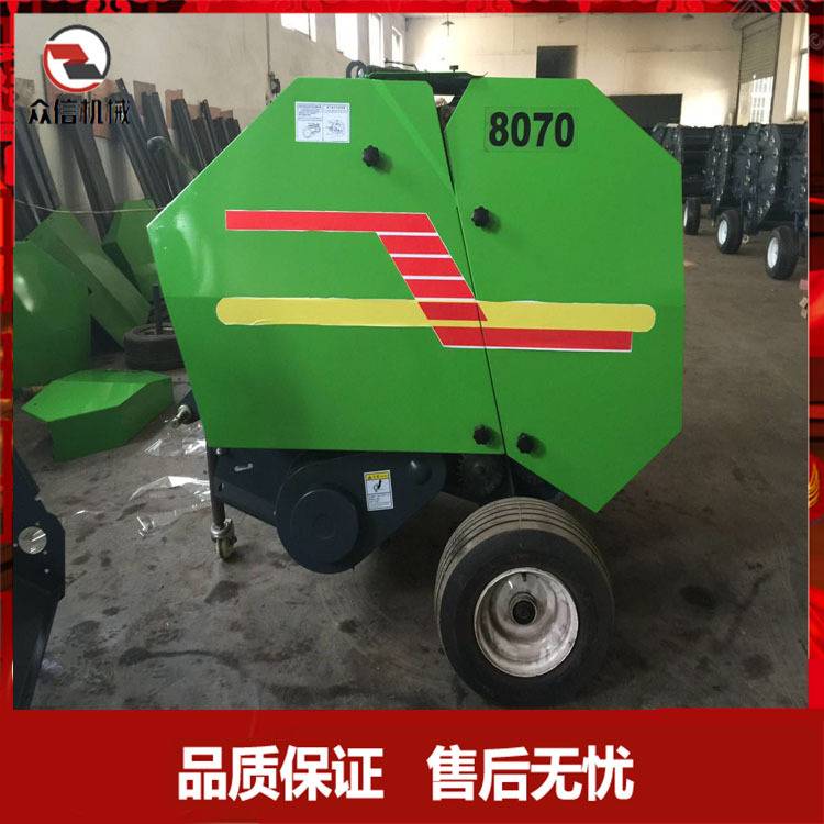 厂家直销圆捆小麦稻草捡拾打捆机玉米秸秆粉碎除尘虑土打包机