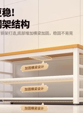 厨房多功能置物架落层多微波炉收纳菜RSI架家用切桌工作台边地柜