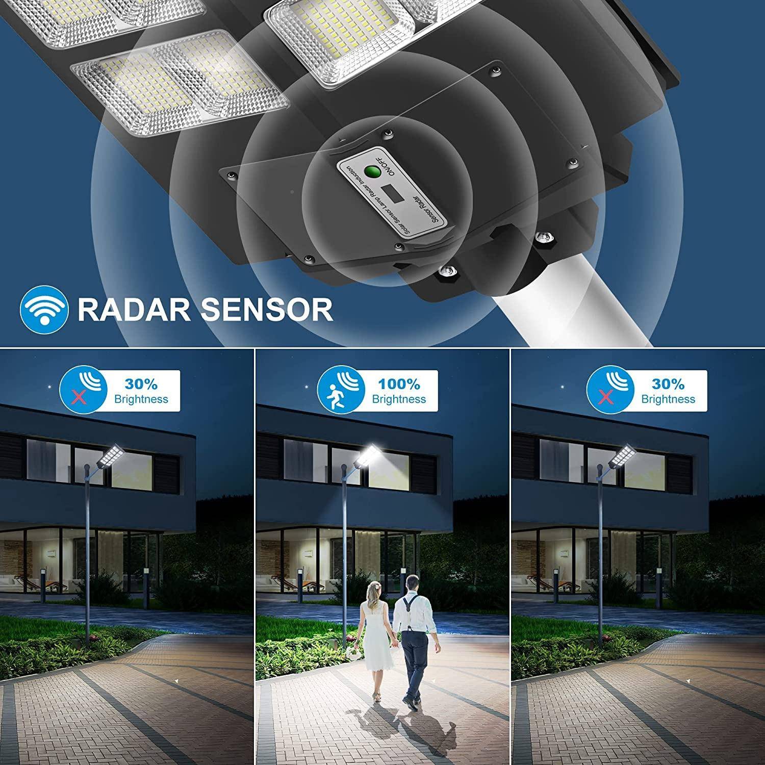 新明款户外YTH-BC24一化ld太阳能路灯家用人体感应超亮庭院体e灯