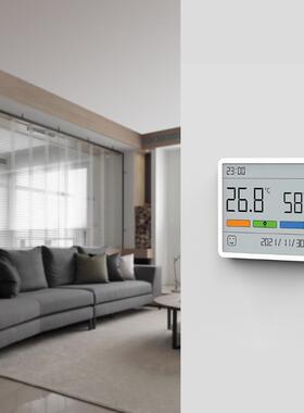 杜克TH1温湿度计室内时钟家高用精KSM度h表显电子壁挂式数仪器cds