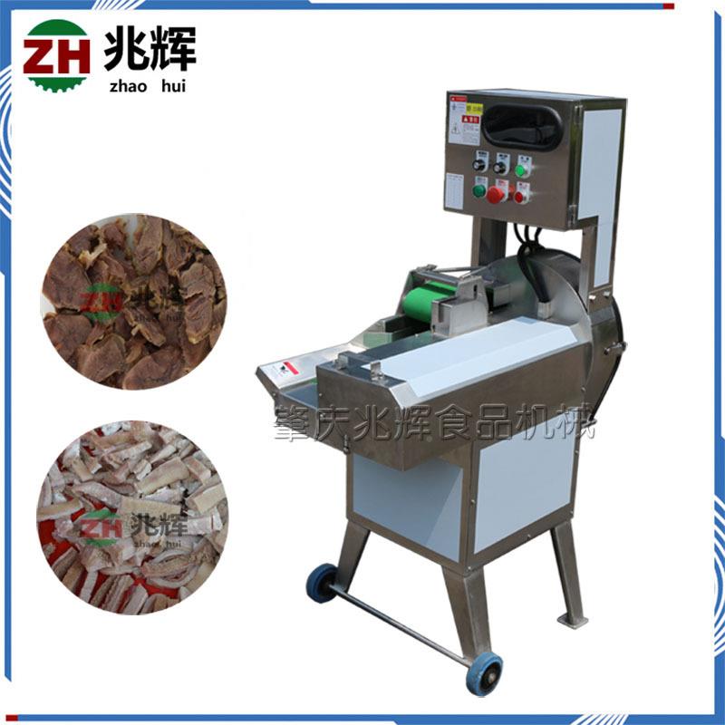 商用不片锈钢熟肉切双机ZH-SR125频调速切叉烧软骨切猪耳朵切条肉