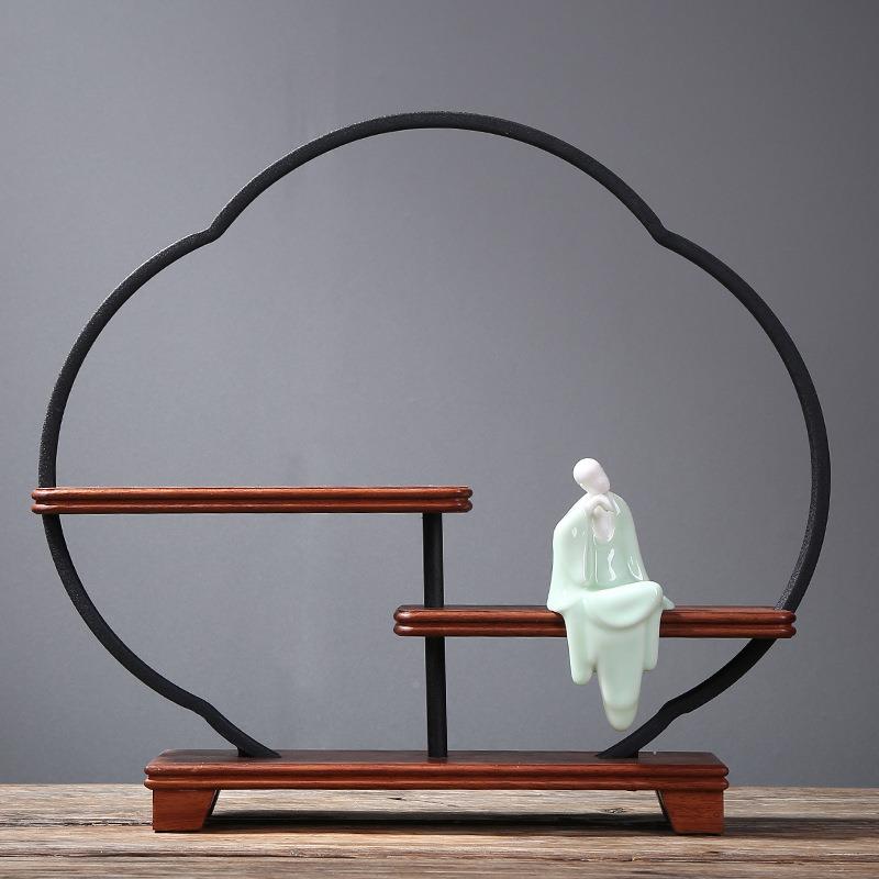 简约代玄现关博MJN古架置物架屏茶架风客厅多宝阁书展示架壶茶具