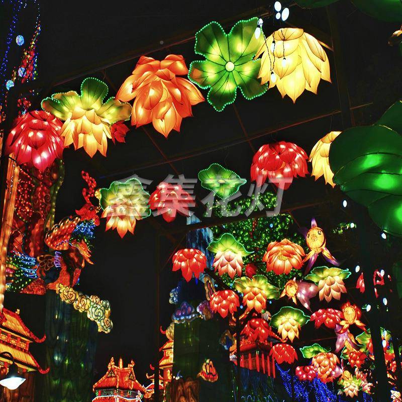 区门路引型节日花灯大景公园灯展庙会亮化场地布拱置装XKK饰发光