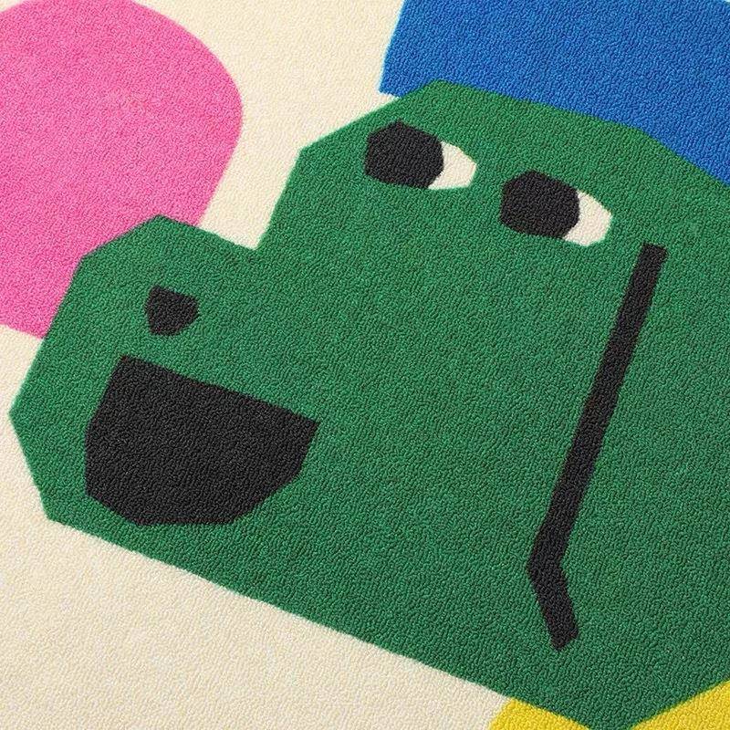 地塔卡YHDT-202白色通毯沙卧卡室地垫客厅沙发地毯圈绒防滑