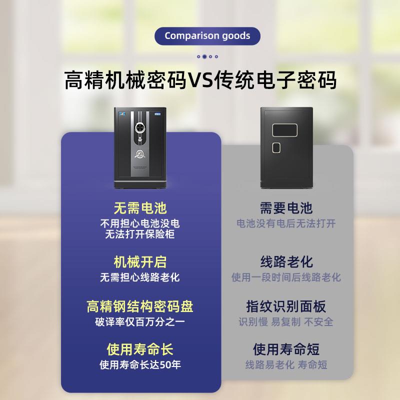 虎牌VMG6机保险柜家用械45080cm机械密码型锁老式手动小全钢防盗