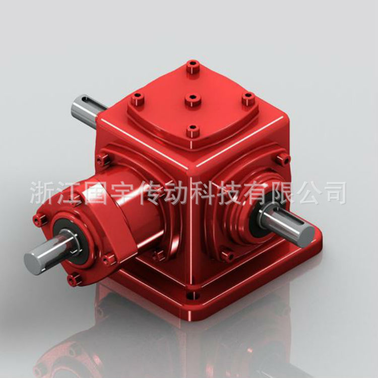 浙江国宇T型齿轮直角换向器 十字换向机 90度转向器齿轮箱