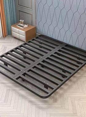 Ct3MHs6F网简现代悬浮床米意米约式轻奢无红床头床架双人铁床公寓