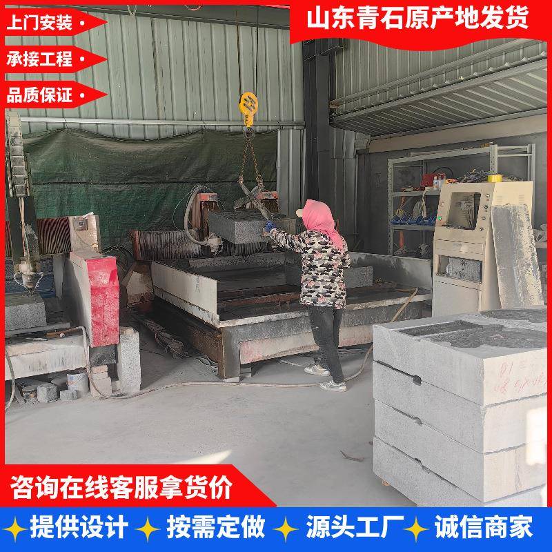 雕石门貔貅抱鼓狮CDH石麒麟石墩子青石家用一对别墅门口仿古石墩