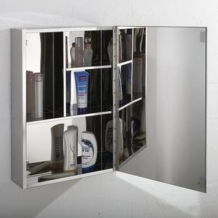 小户浴VOY室镜台挂墙式 家用卫生型间洗漱不锈钢储物箱镜柜厂