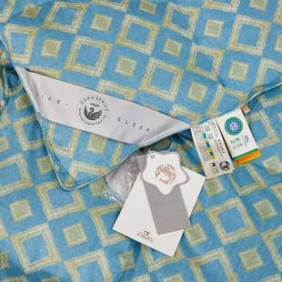 双层印花全棉送单羽绒被被壳边静音不跑绒半成品工具自己SQ-充绒