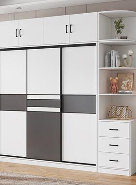 包安推拉门装衣卧柜家用PWN室网红柜房子结实耐用出租屋木质儿童