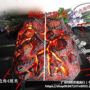 壁炉假木炭柴木10003086柴炭火装饰炭火焰灯壁炉篝火拍摄道具装饰