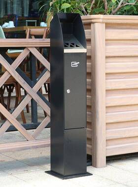 不户外立式烟灰柱蒂固定锈钢灭OYT烟柱吸烟柱可印L可OGO烟收集器