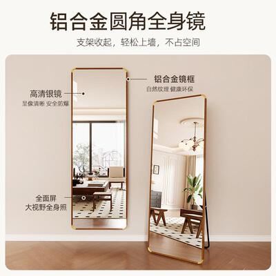 全身ZLN大镜客子新房间复穿衣镜中古式化妆镜立式厅卧室落地镜长